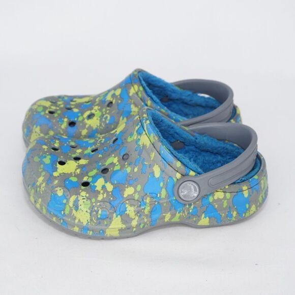 Crocs Blue & Green Slip-on Shoes, Size 11 (Children) - Picture 5 of 7